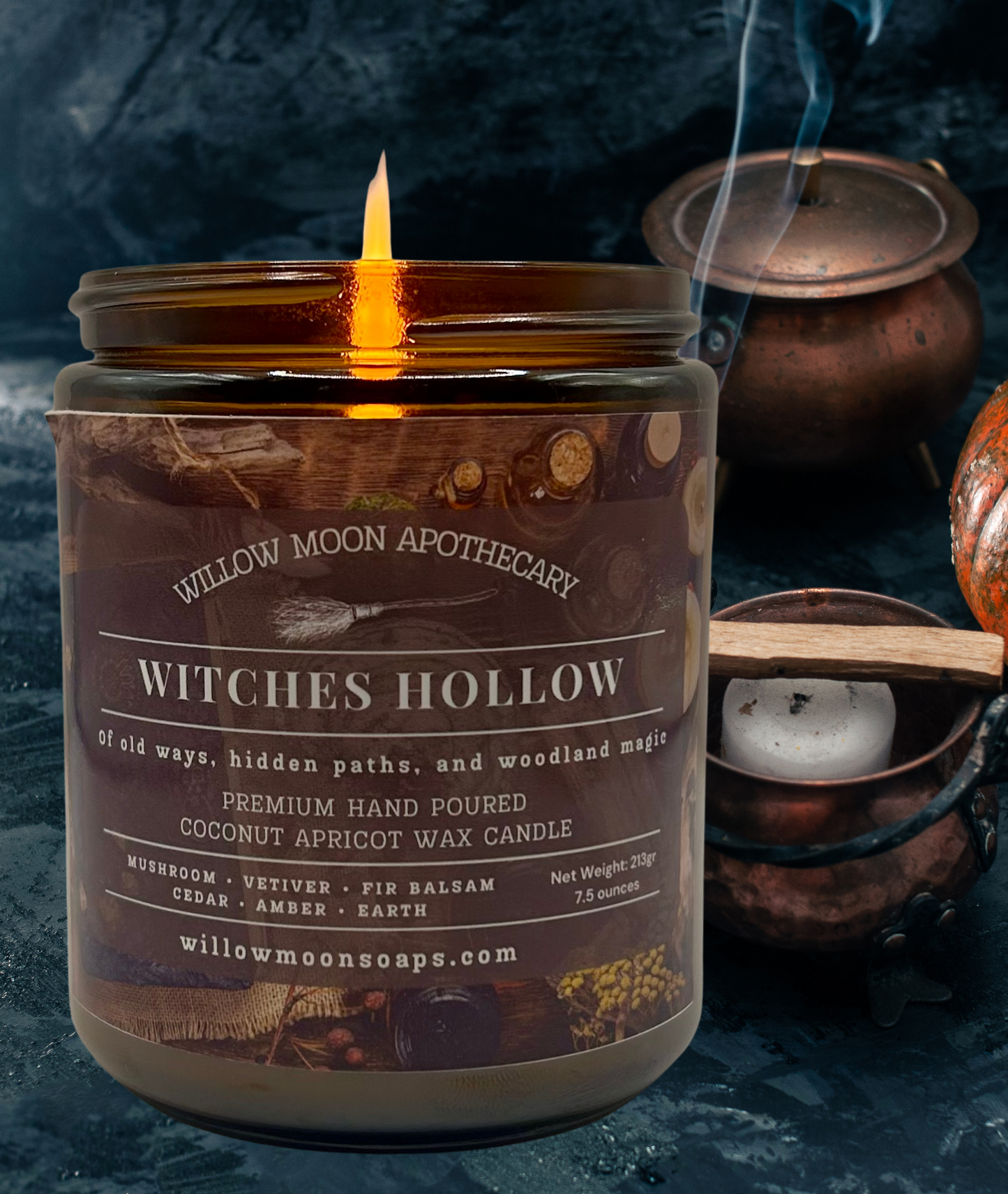 Witches Hollow Fall Candle, Forest Mushroom, Earth & Moss Scent