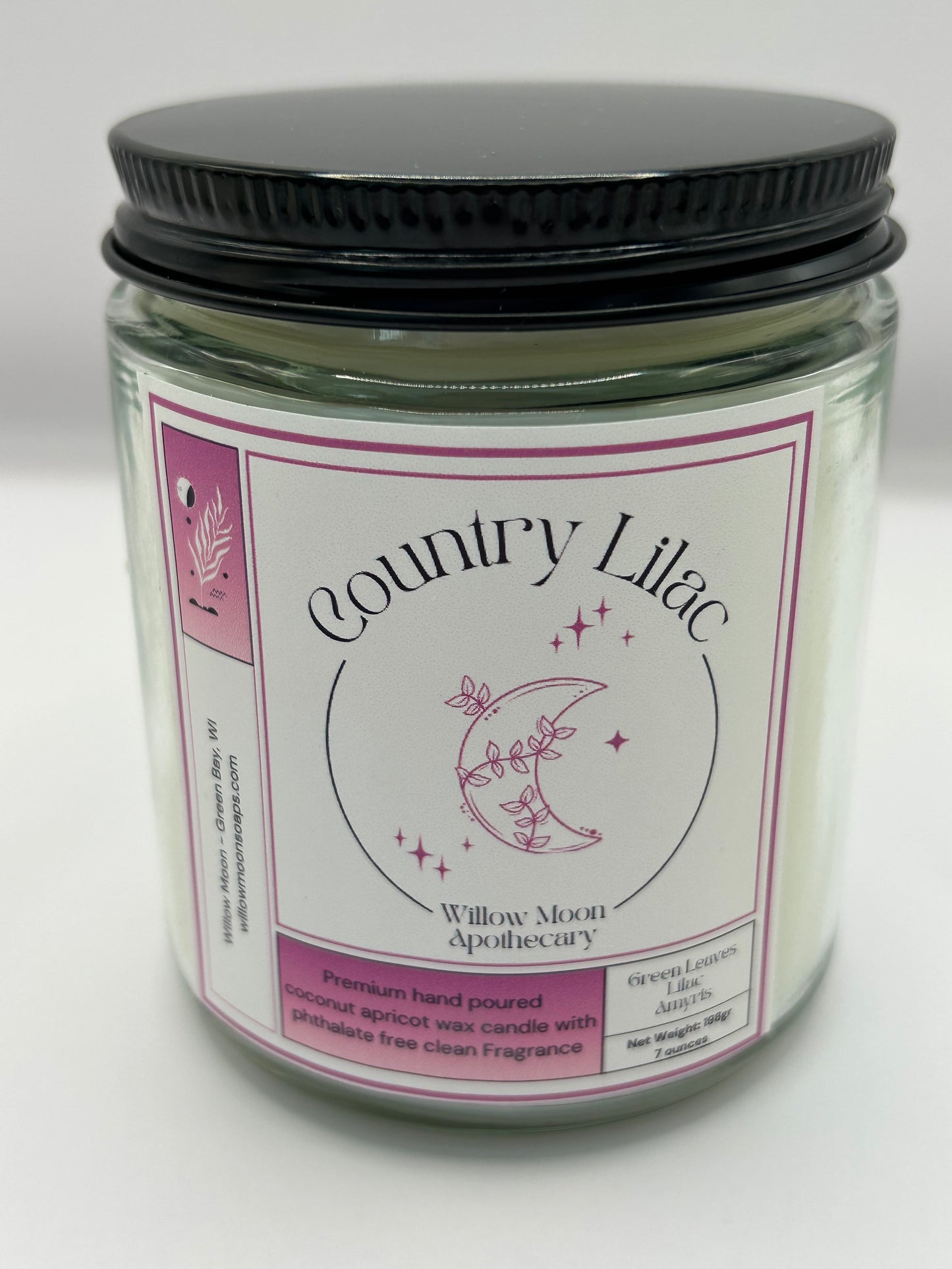 Country Lilac Coconut Apricot wax candle 7.5ounce
