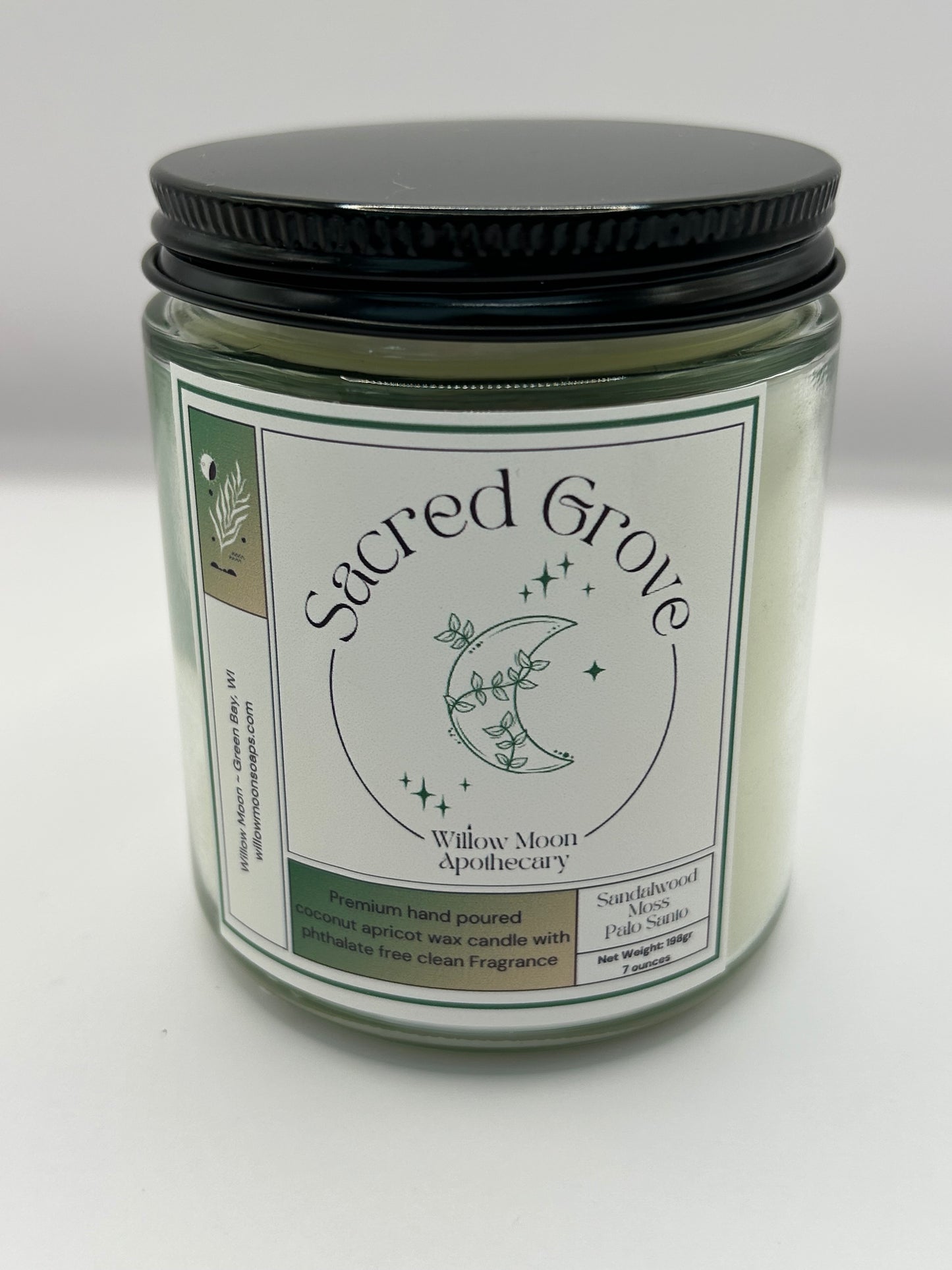 Sacred Grove/Sandalwood and Palo Santo Coconut Apricot wax candle / 7.5 ounce