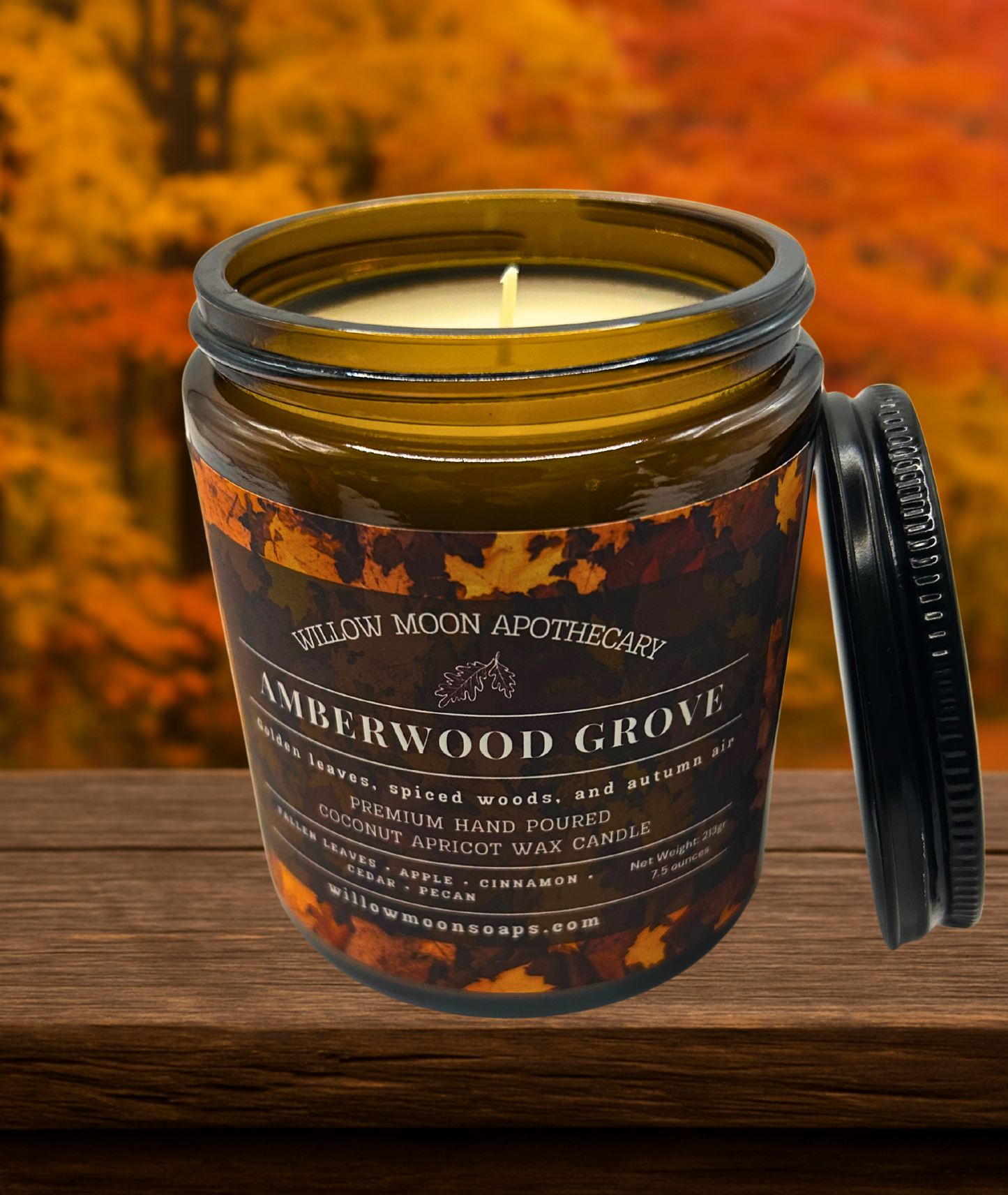 Amberwood Grove, Fallen Leaves & Spiced Woods Candle