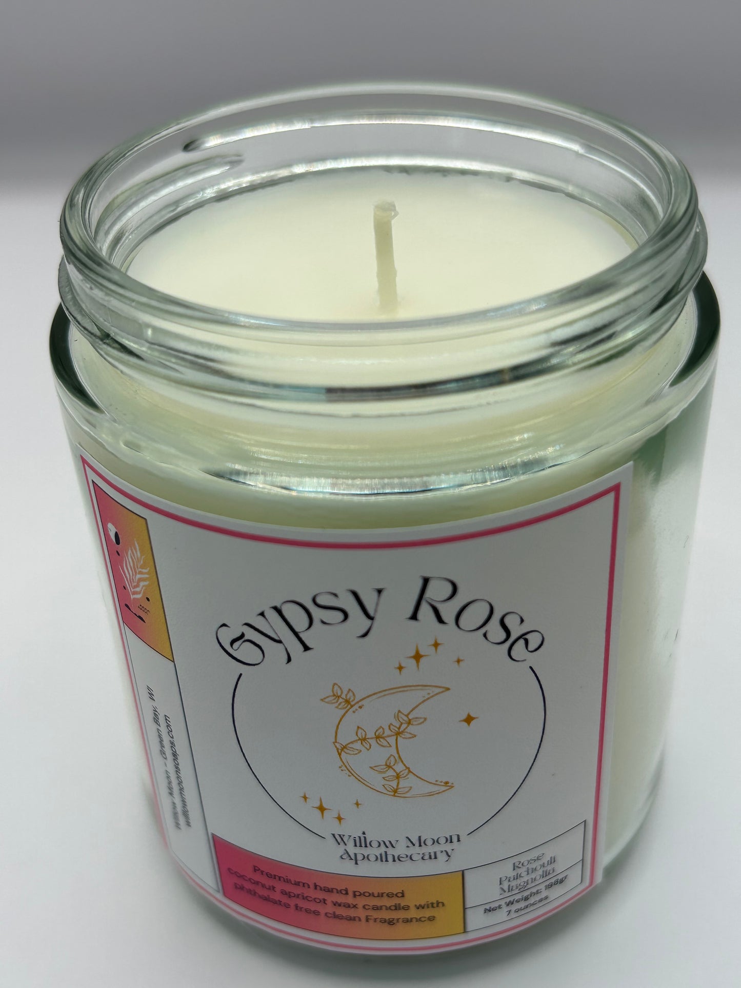 Gypsy Rose Coconut Apricot wax candle/Phthalate free candle/ eco-friendly/ soy & paraffin free 7.5 oz