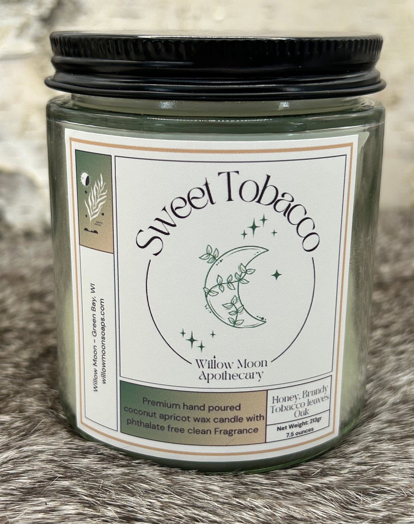Sweet Tobacco, Coconut and Apricot wax candle