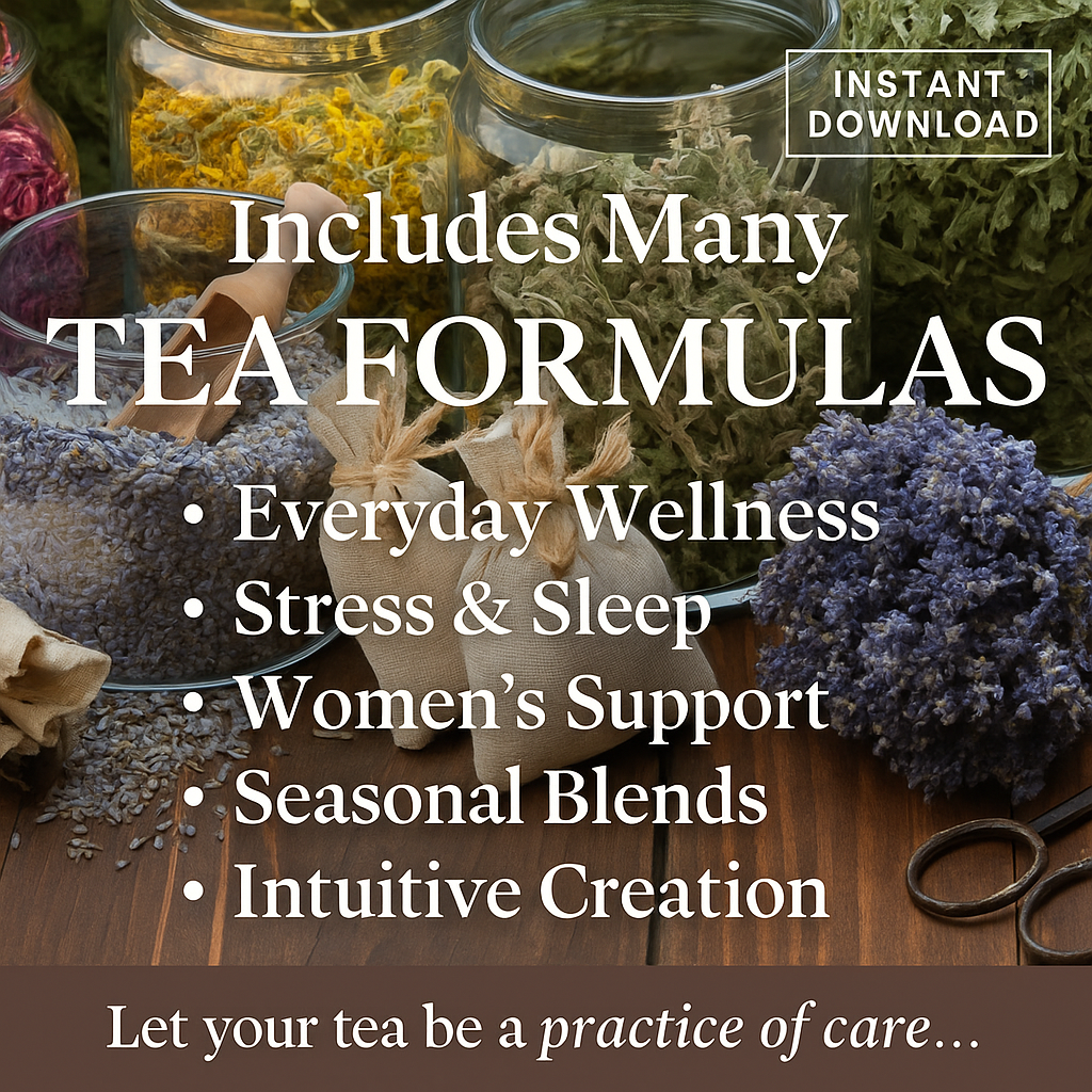 The Art of Herbal Tea Blending, Printable Herbal Guide for Tea Lovers & Herbalists | Herbal Education PDF, Natural Wellness Digital Book
