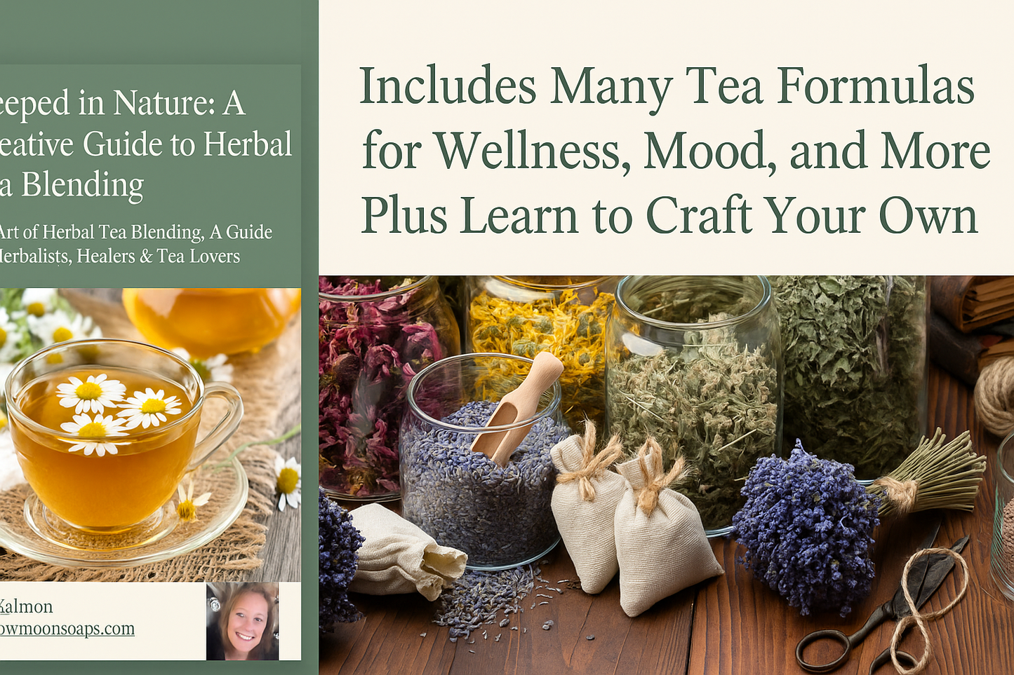 The Art of Herbal Tea Blending, Printable Herbal Guide for Tea Lovers & Herbalists | Herbal Education PDF, Natural Wellness Digital Book