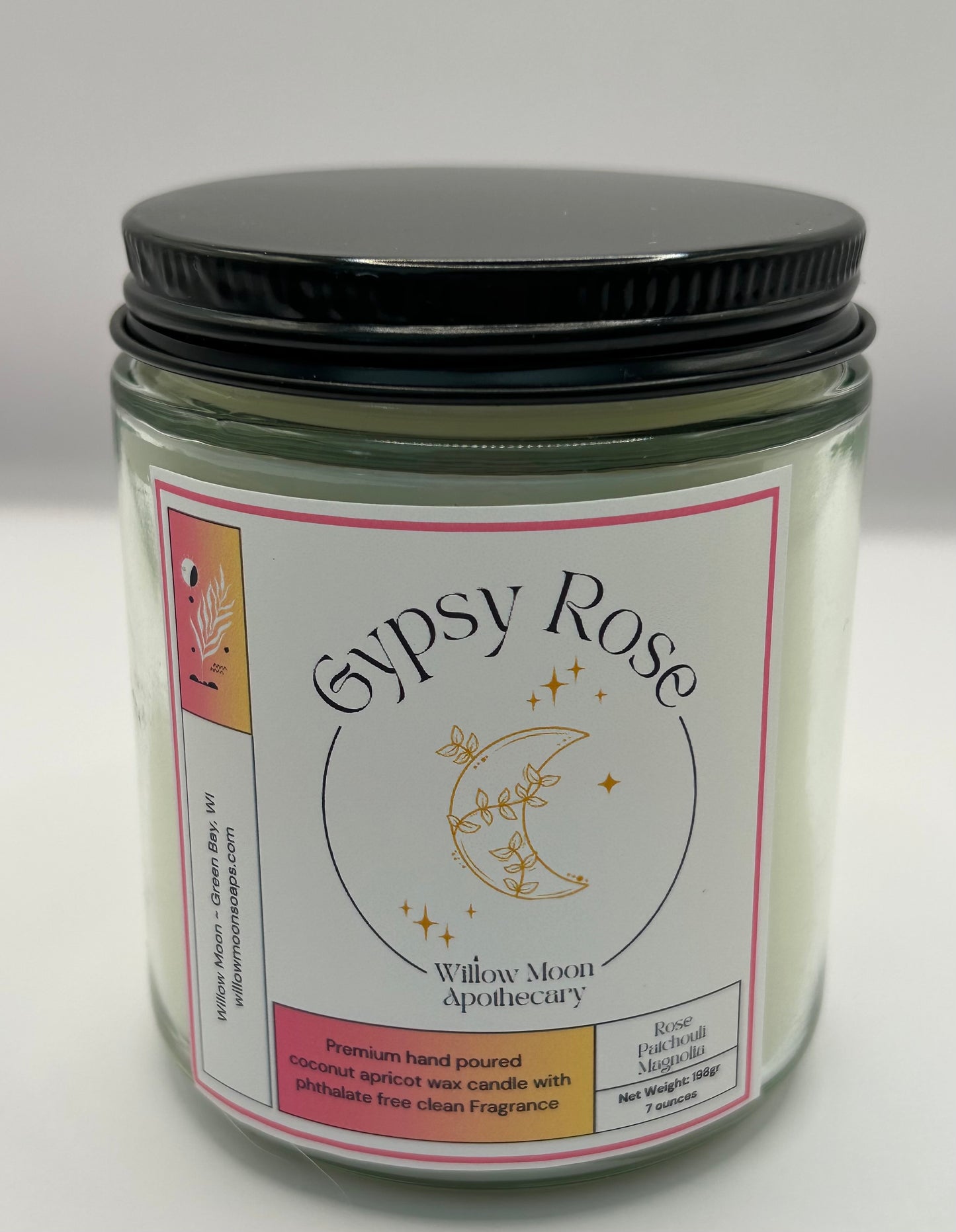 Gypsy Rose Coconut Apricot wax candle/Phthalate free candle/ eco-friendly/ soy & paraffin free 7.5 oz