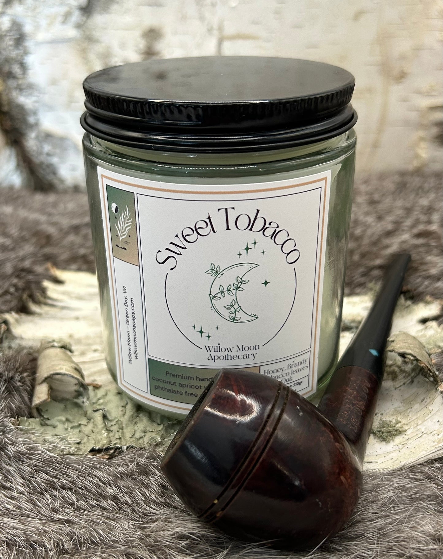 Sweet Tobacco, Coconut and Apricot wax candle