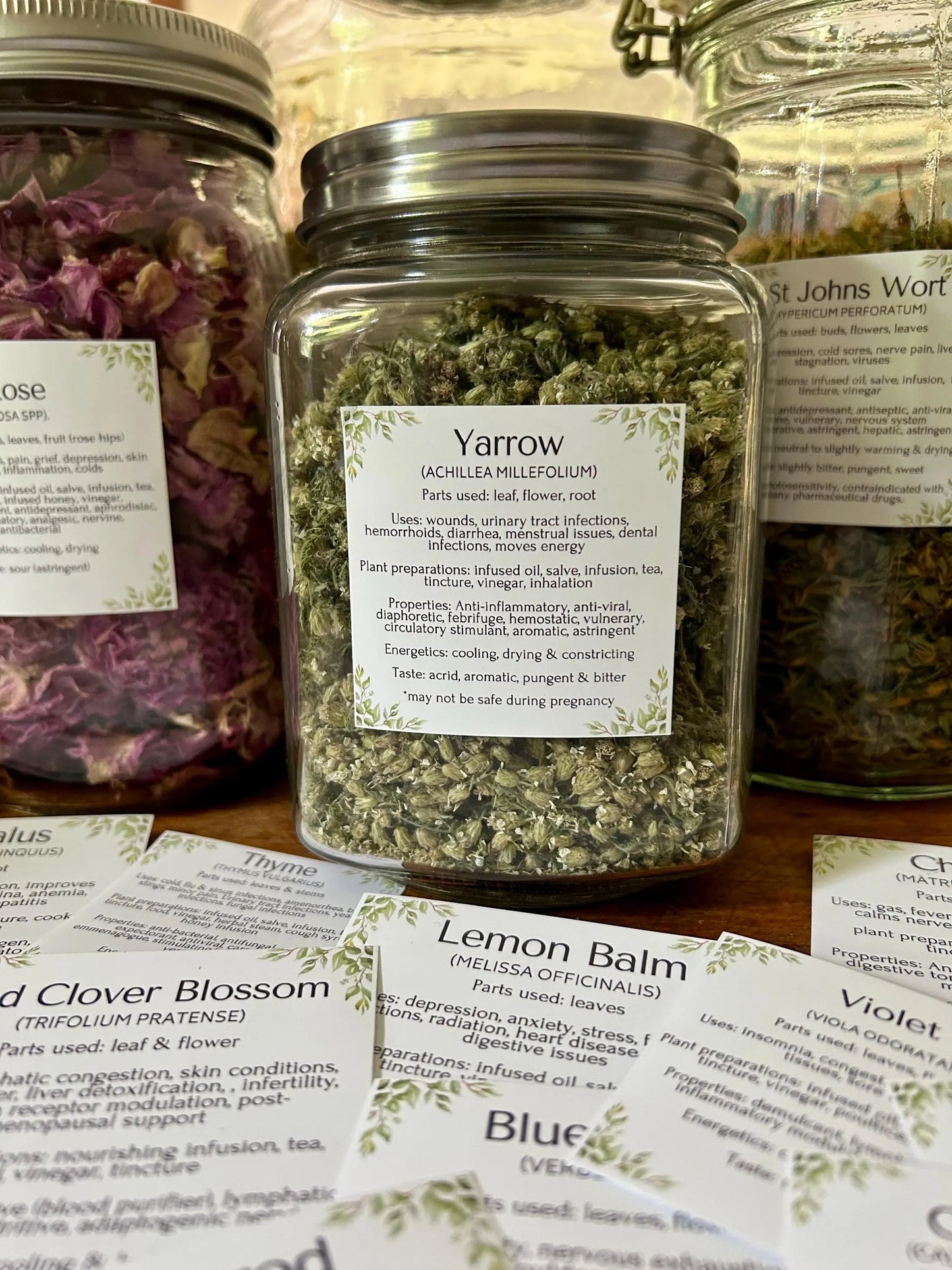 Herbal Apothecary jar Labels: 117 herbs, mushrooms, resins. Properties, actions, uses etc. (Instant Download PDF)