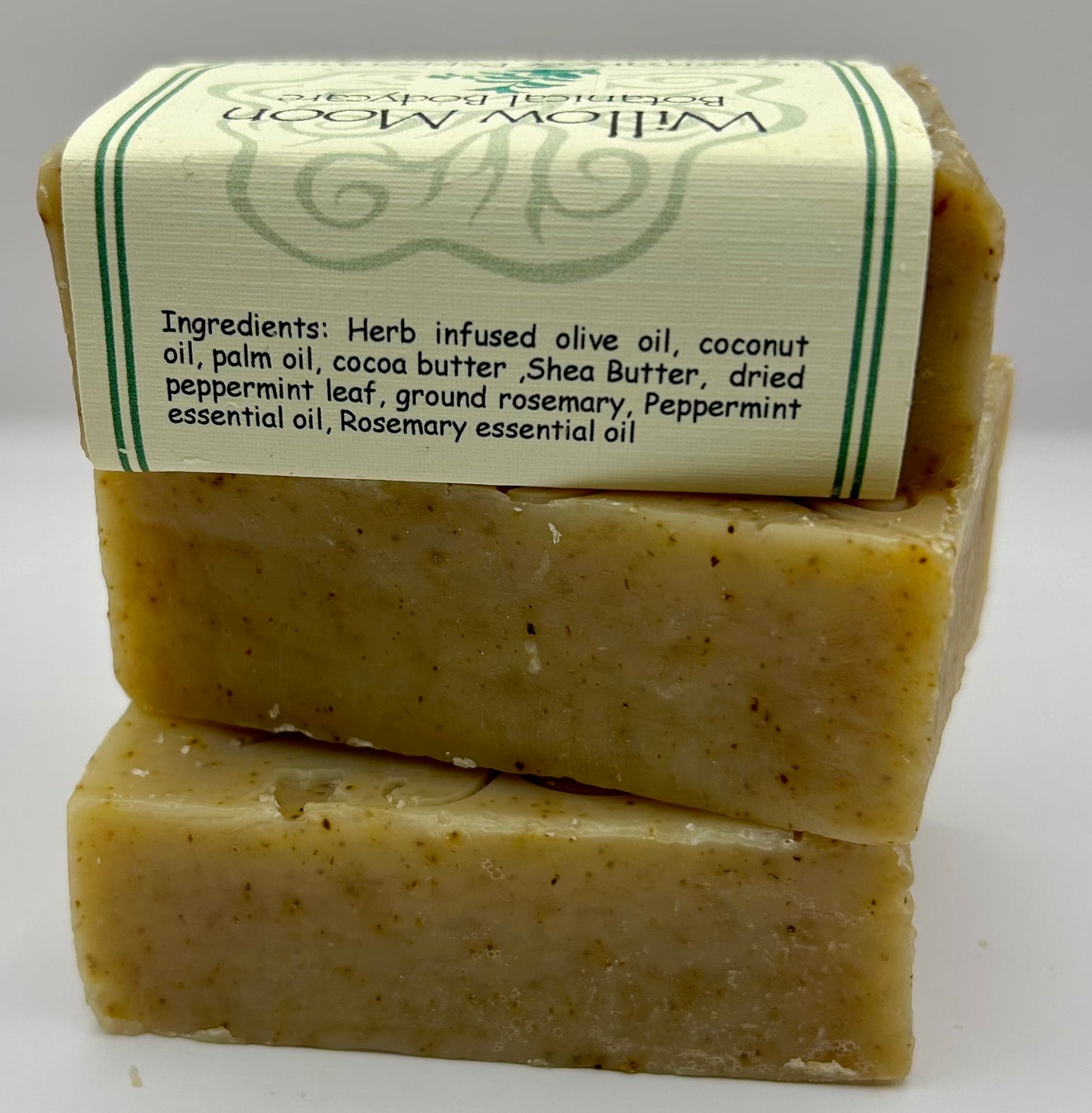 Handcrafted Olive Oil bar soap Rosemary and Peppermint