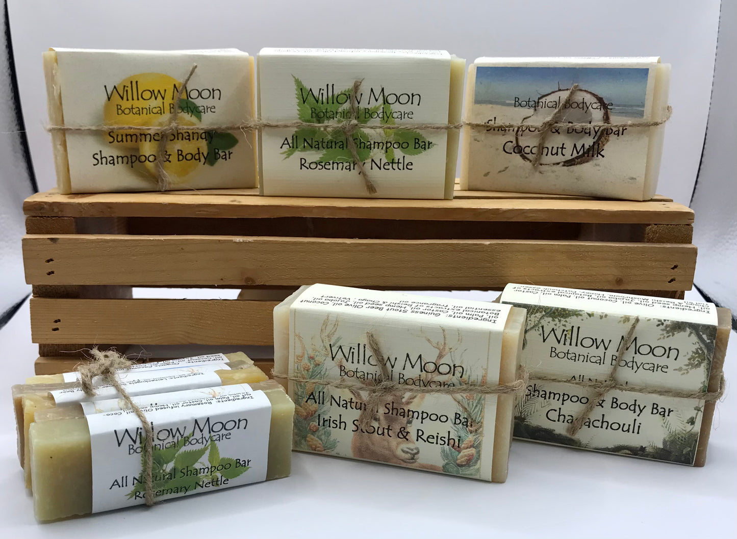 Natural moisturizing herbal shampoo bars, sampler pack, try them all!