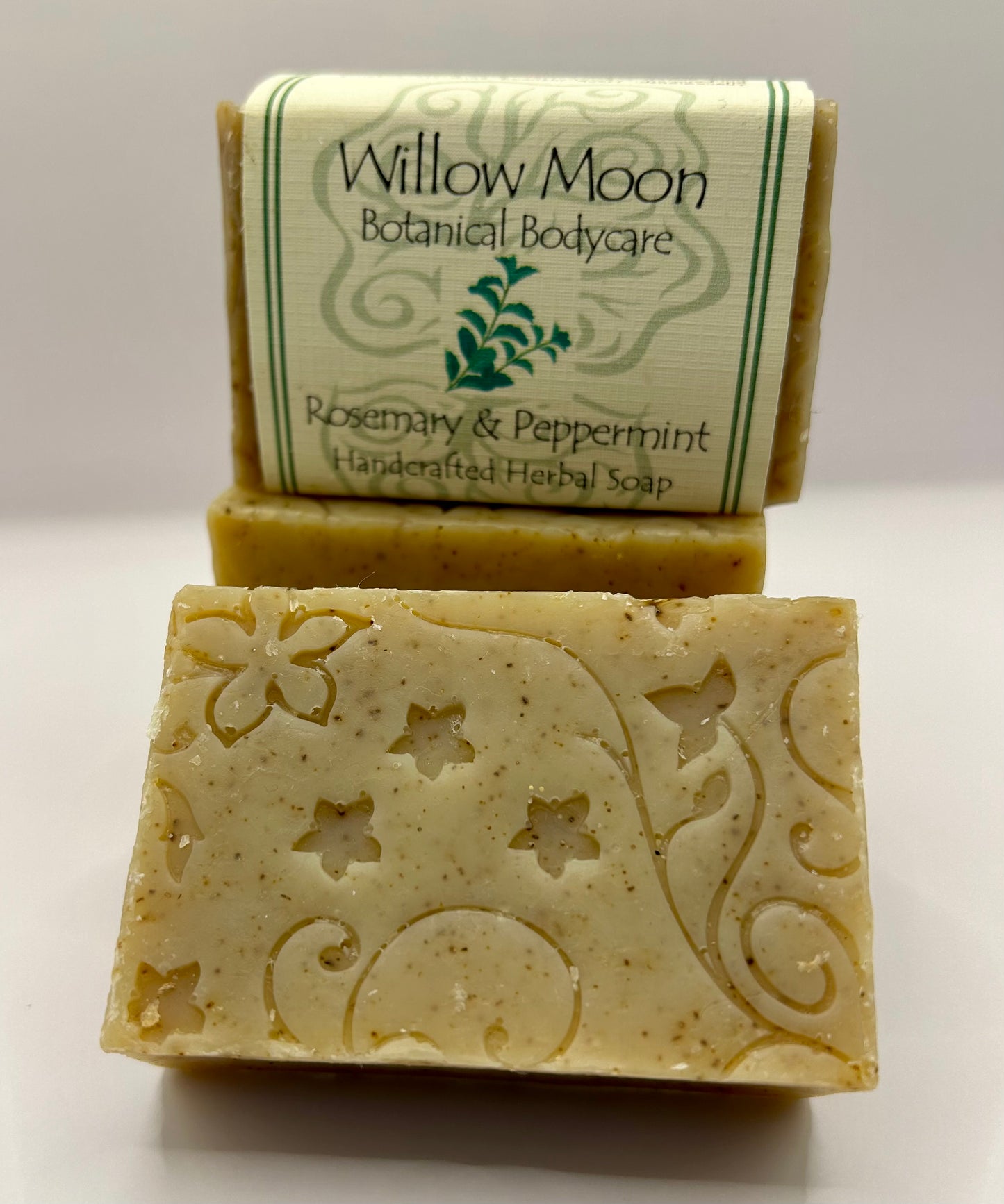 Handcrafted Olive Oil bar soap Rosemary and Peppermint