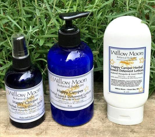 Happy Camper Herbal Insect Deterrent Spray All Natural, Deet free, Tick Repellent, Non Toxic Bug Spray, Mosquito Spray, Bug Spray