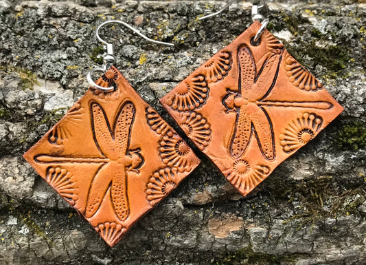 Handcrafted Dragonfly drop earrings