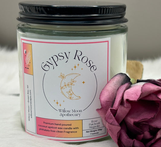 Gypsy Rose Coconut Apricot wax candle/Phthalate free candle/ eco-friendly/ soy & paraffin free 7.5 oz