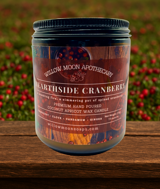 Hearthside Cranberry Candle, Spiced Cranberry, Clove, Cardamom, Ginger