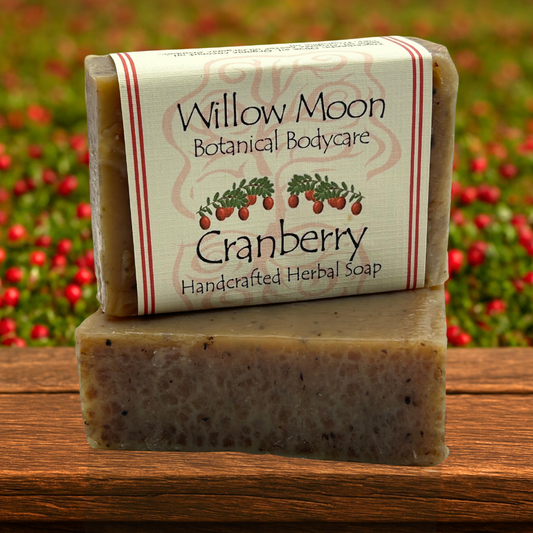 Handcrafted Cranberry Soap, Natural Bar with Fresh Cranberries