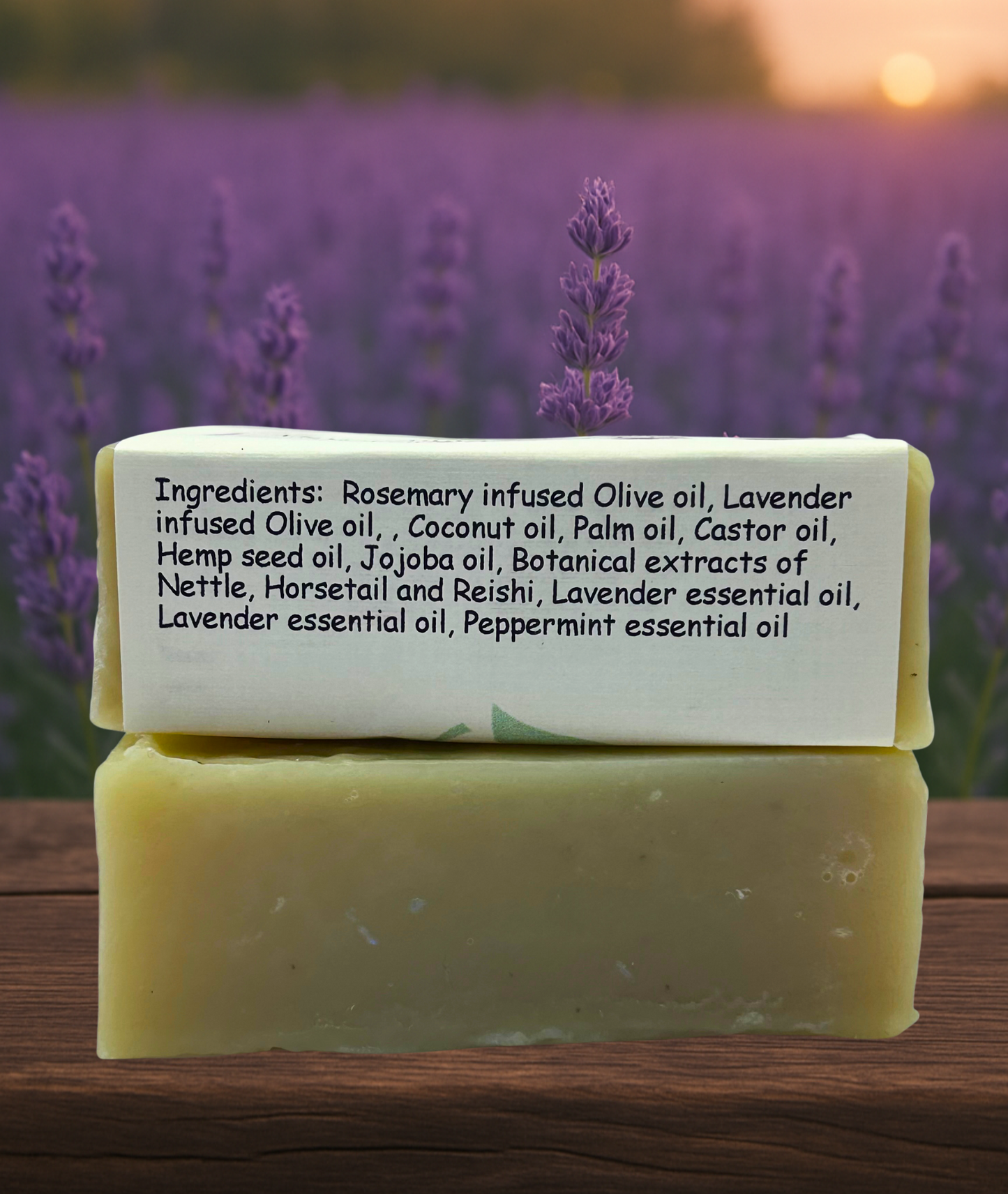 Lavender Peppermint Shampoo and Body Bar, Herbal Hair and Skin Care, Herbal alchemy for your hair