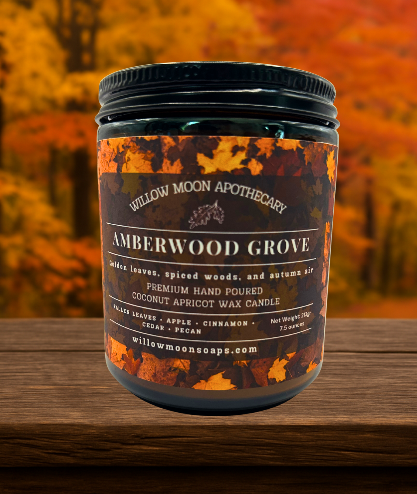Amberwood Grove, Fallen Leaves & Spiced Woods Candle