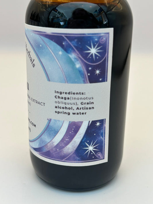 Chaga mushroom tincture, Double extracted, wildcrafted chaga mushroom, Inonotus obliquus Inonotus obliquus