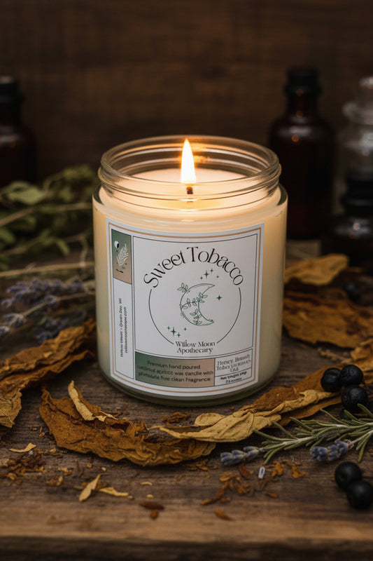 sweet tobacco candle lit