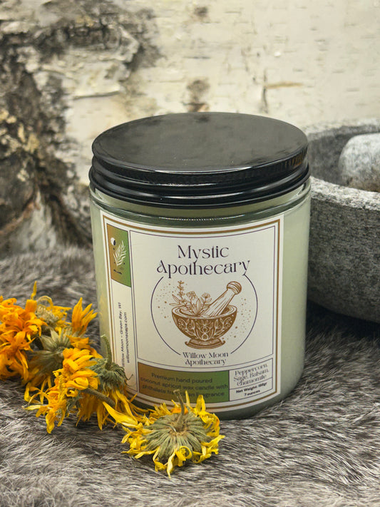 Mystic Apothecary Coconut and Apricot wax candle
