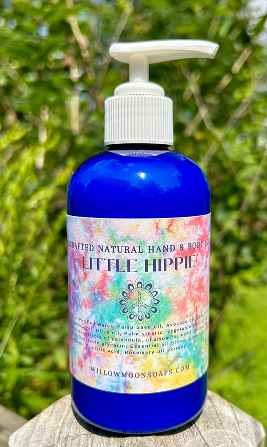 Little Hippie Hand and Body Lotion, Plant-Based. Heart-Fueled. Hippie-Certified