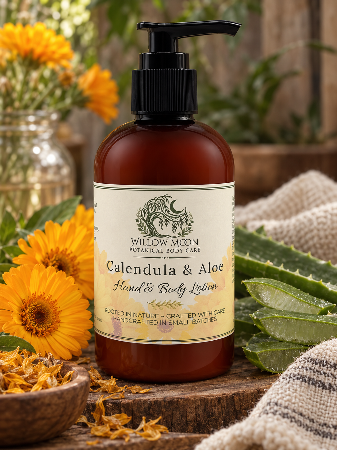 Calendula & Aloe Soothing Lotion for Dry, Sensitive Skin | Natural Botanical Moisturizer