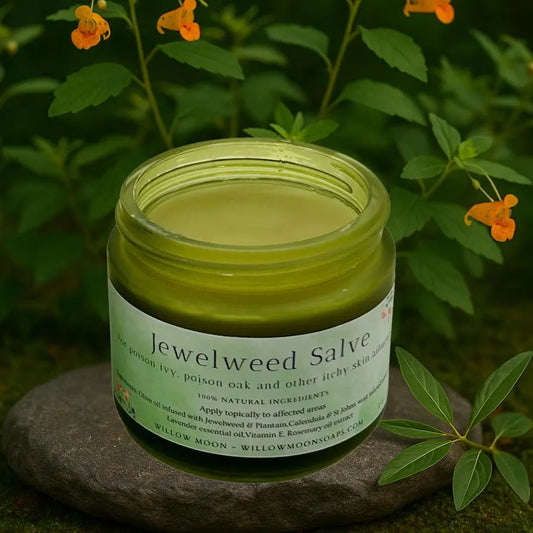 Jewelweed Salve, double infused with jewelweed, plantain, calendula   2 oz
