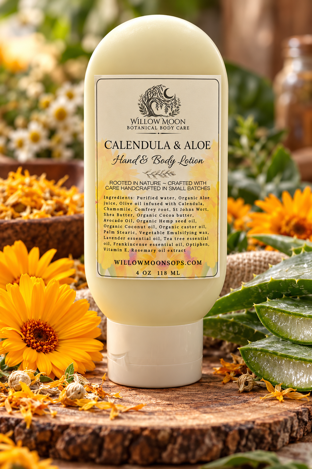 Calendula & Aloe Soothing Lotion for Dry, Sensitive Skin | Natural Botanical Moisturizer
