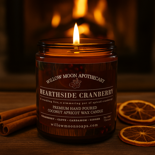 Hearthside Cranberry Candle, Spiced Cranberry, Clove, Cardamom, Ginger