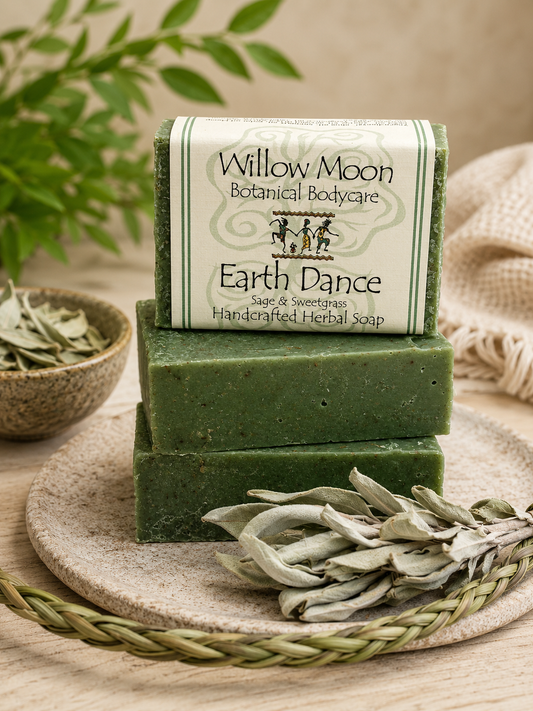 Handcrafted Olive oil soap Earth Dance (Sage and Sweetgrass)