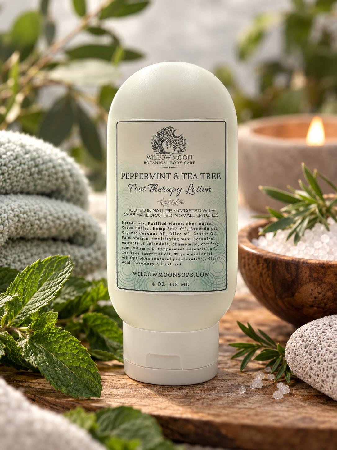Peppermint and Tea Tree Foot Therapy Lotion