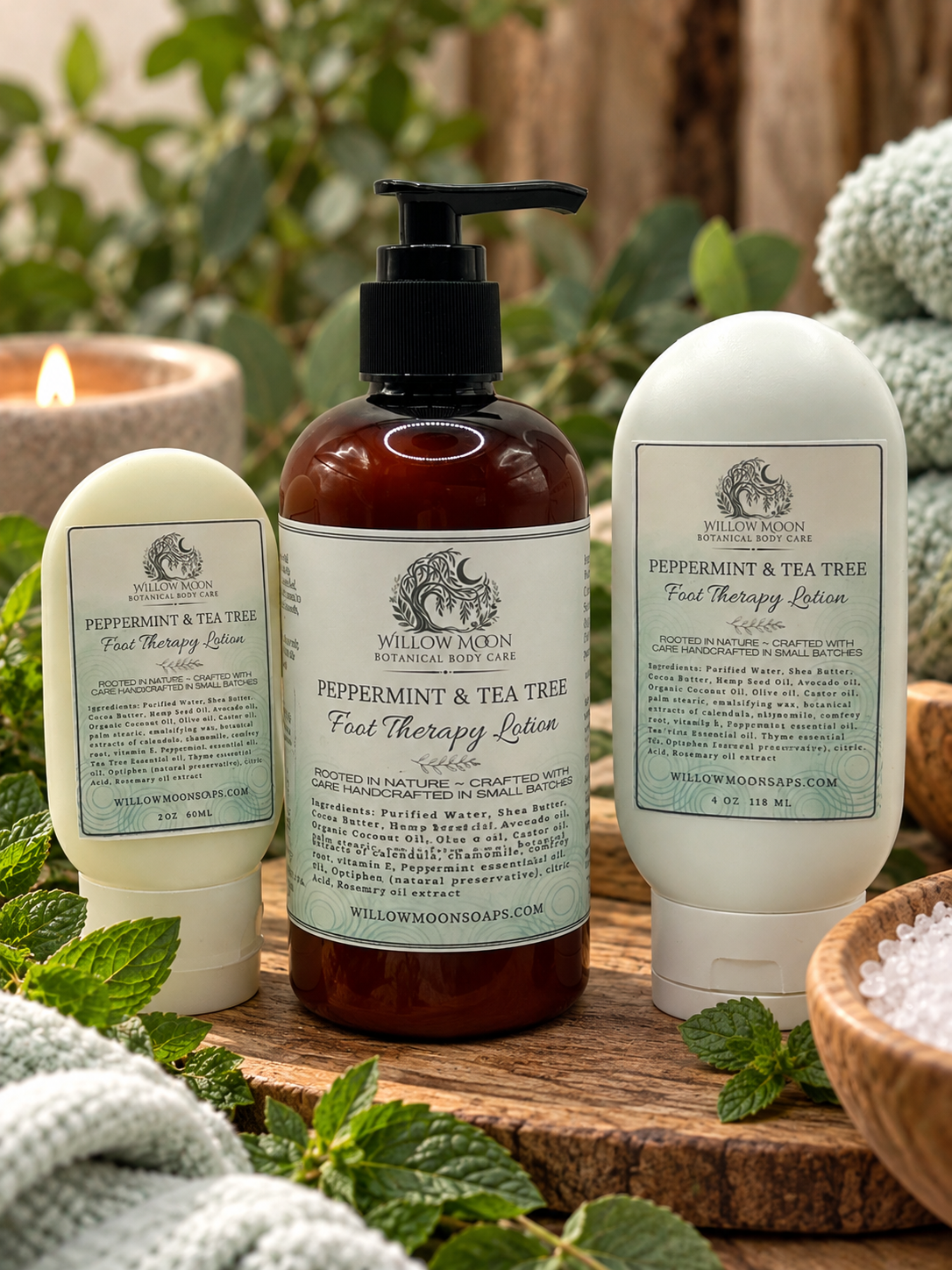 Peppermint and Tea Tree Foot Therapy Lotion