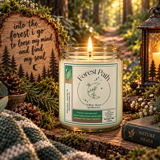 Forest Path Coconut Apricot wax candle/Phthalate free candle/ eco-friendly/ soy & paraffin free 7.5 oz