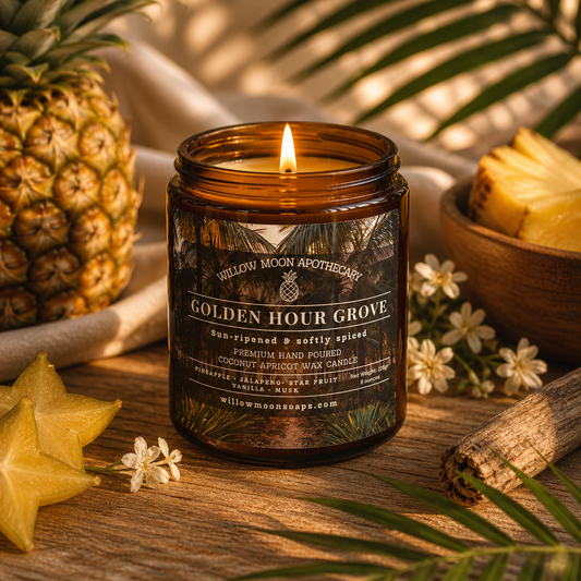 Golden Hour Grove Candle, Sun-Ripened Fruit & Soft Spice