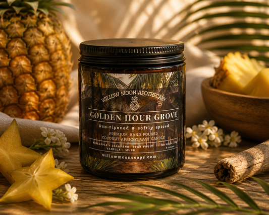 Golden Hour Grove Candle, Sun-Ripened Fruit & Soft Spice