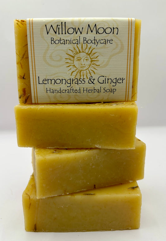 Handcrafted Avocado oil soap Lemongrass and Ginger, natural, moisturizing, refreshing / Willow Moon