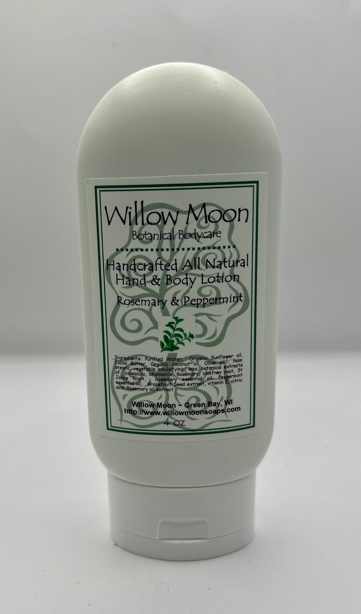 All Natural Cocoa Butter Hand and Body Lotion Rosemary and Peppermint, refreshing,  moisturizing