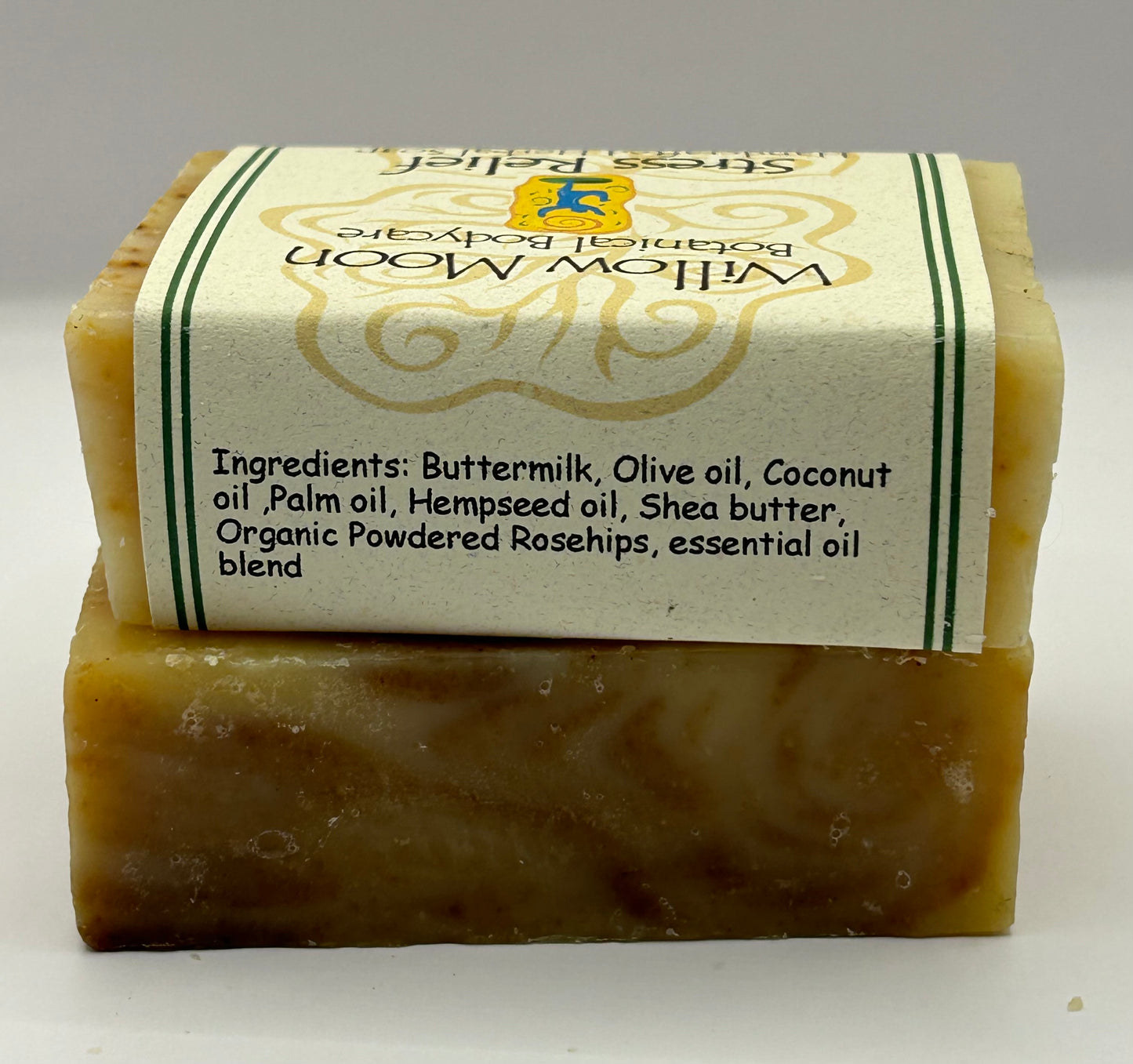 Handcrafted Olive Oil Soap Stress Relief , Shea butter, hemp seed oil, moisturizing, natural