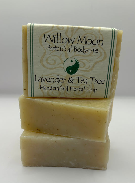 Handcrafted Olive Oil bar soap Lavender and Tea Tree, natural, soothing, moisturizing