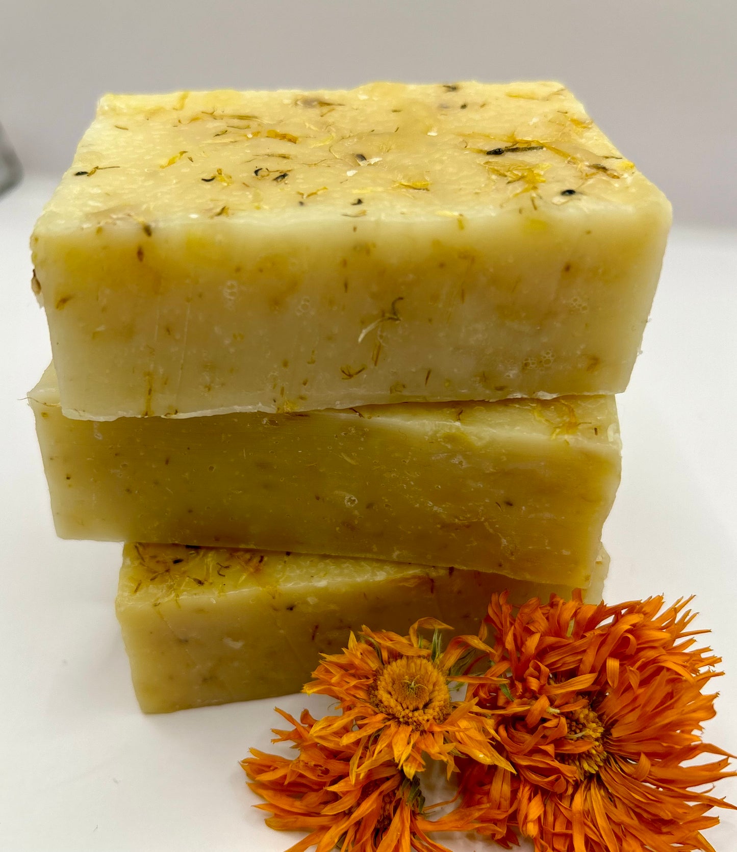 Lemon Calendula natural herbal bar soap