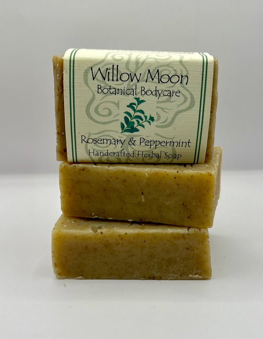 Handcrafted Olive Oil bar soap Rosemary and Peppermint