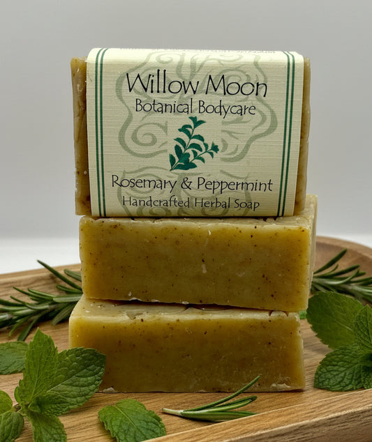 Handcrafted Olive Oil bar soap Rosemary and Peppermint