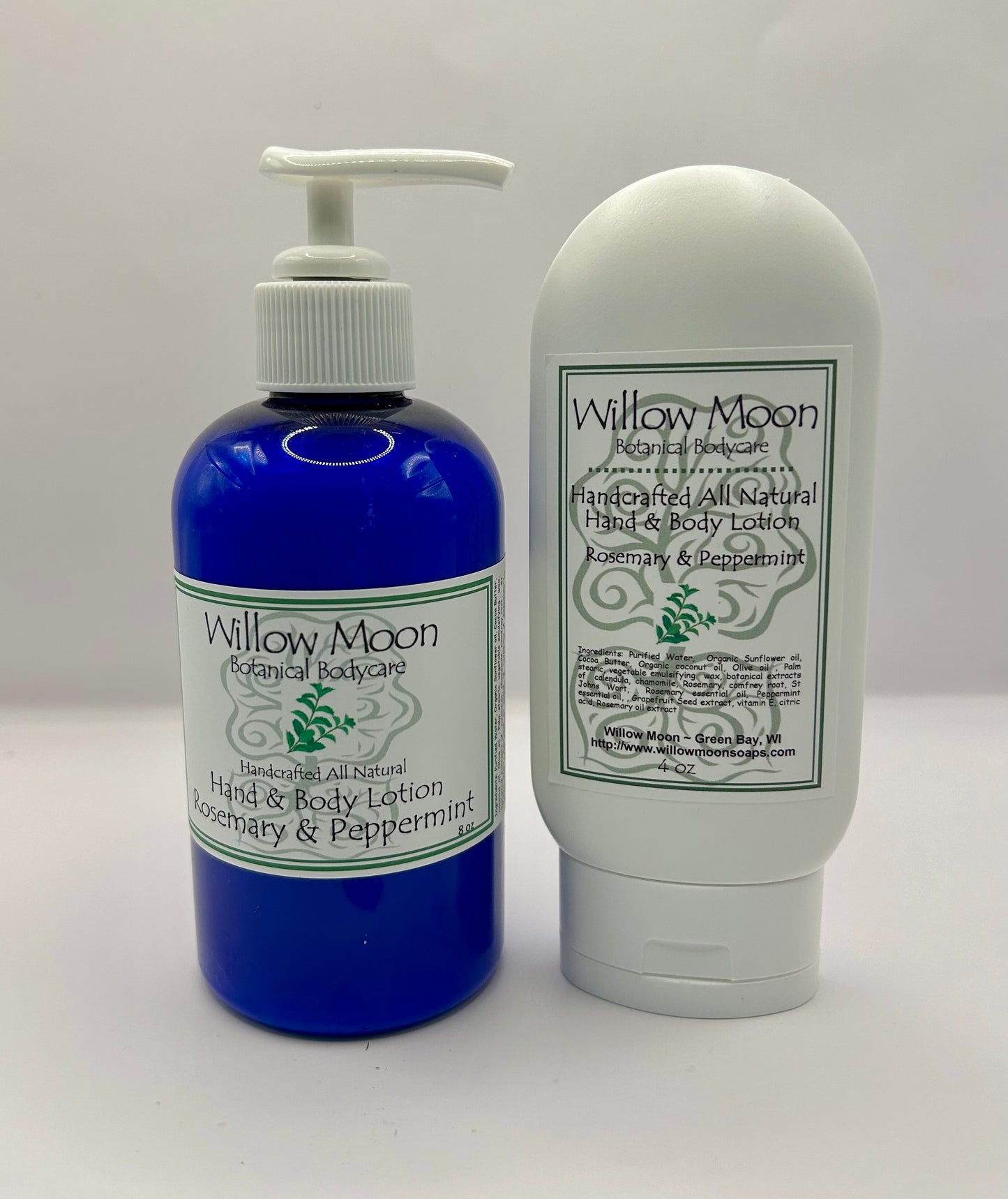 All Natural Cocoa Butter Hand and Body Lotion Rosemary and Peppermint, refreshing,  moisturizing