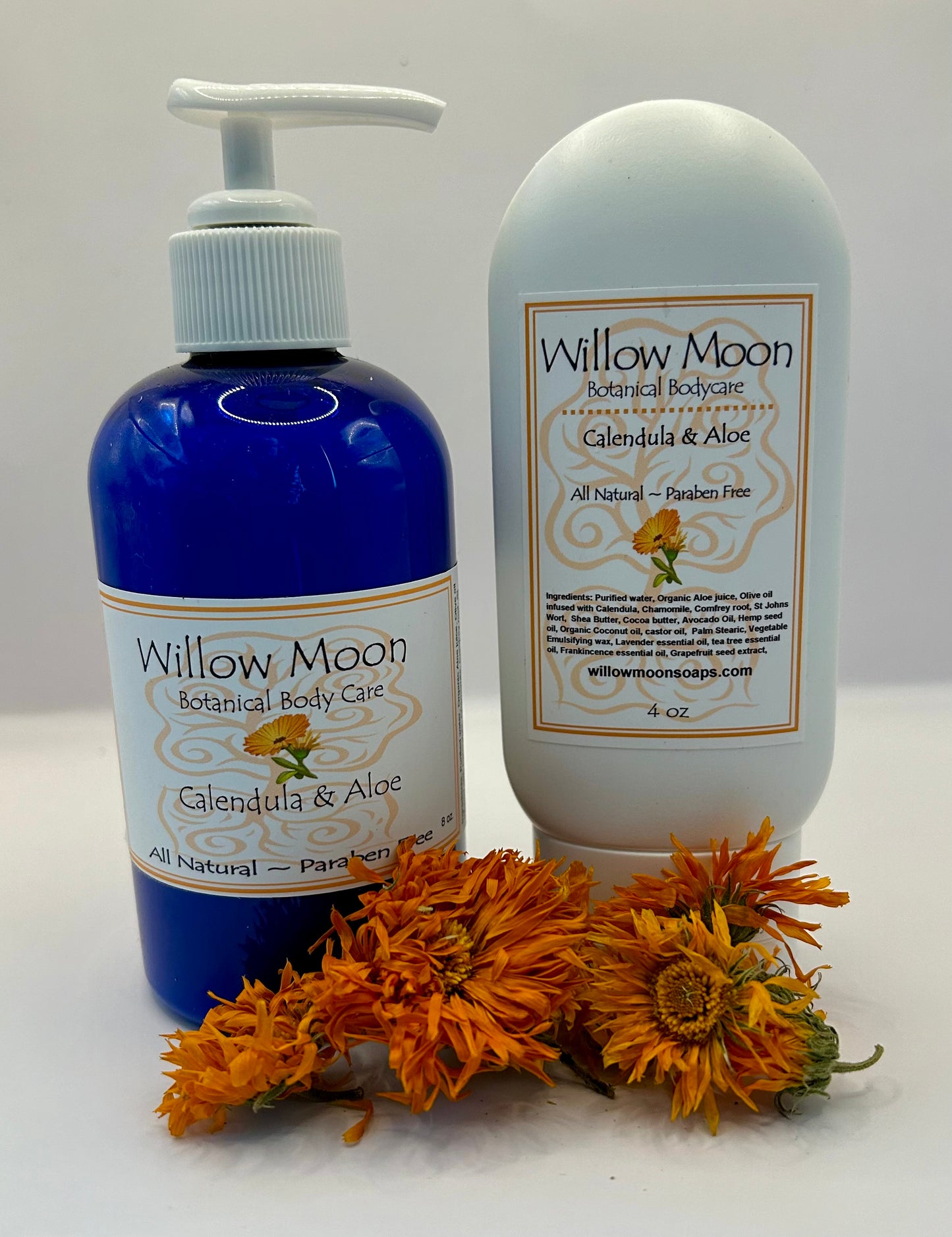 All Natural Calendula and Aloe Skin Care Lotion Paraben free ~ moisturizing, dry skin care