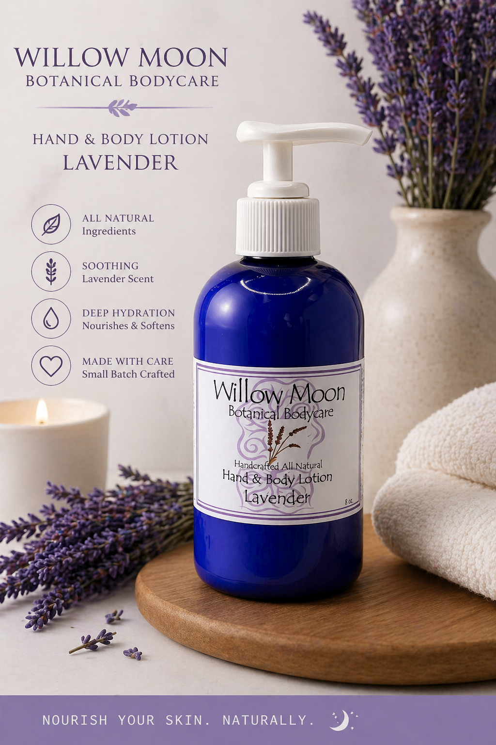 All Natural Lavender Hand and Body Lotion, soothing, relaxing, moisturizing lotion