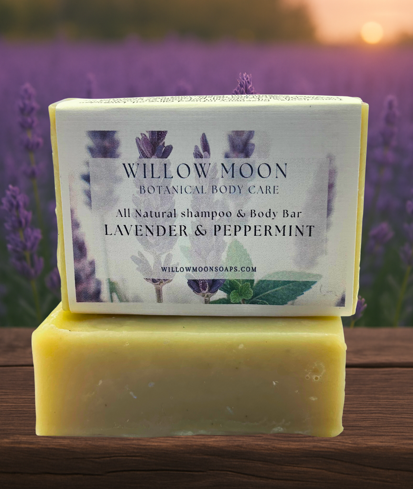 Lavender Peppermint Shampoo and Body Bar, Herbal Hair and Skin Care, Herbal alchemy for your hair
