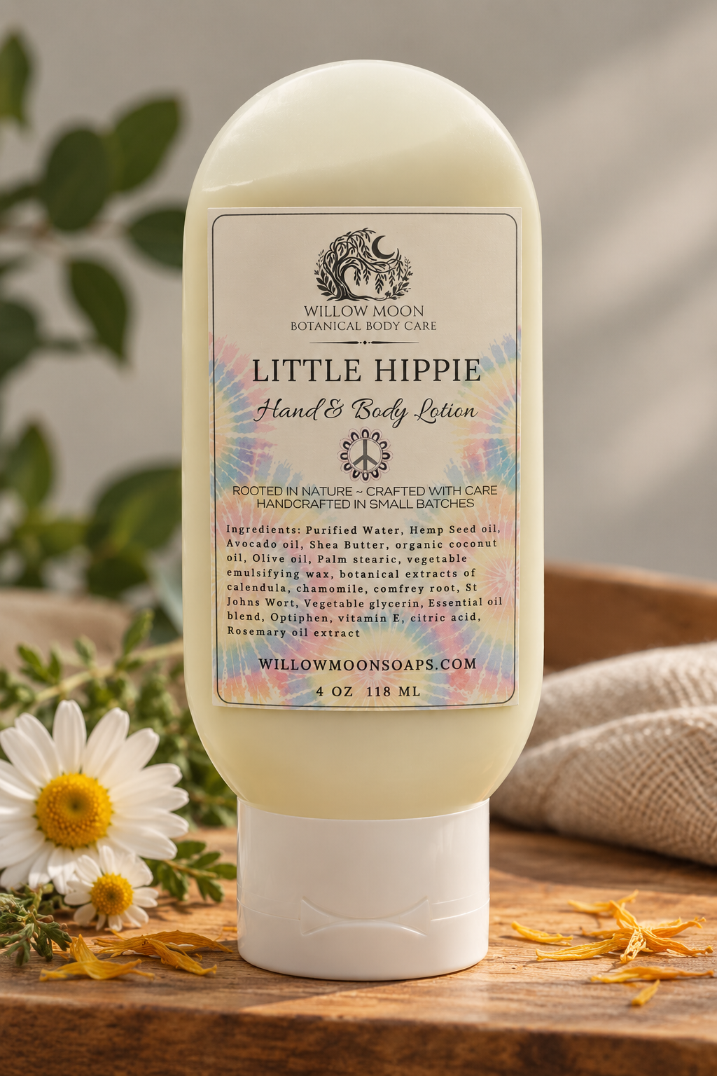 Little Hippie Hand and Body Lotion,  Plant-Based. Heart-Fueled. Hippie-Certified