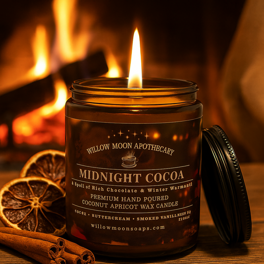 Midnight Cocoa Candle, Rich Chocolate & Winter Warmth
