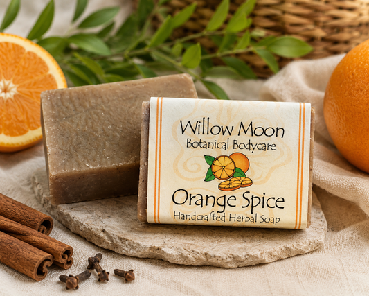Handcrafted Olive Oil & Cocoa butter bar soap Orange Spice