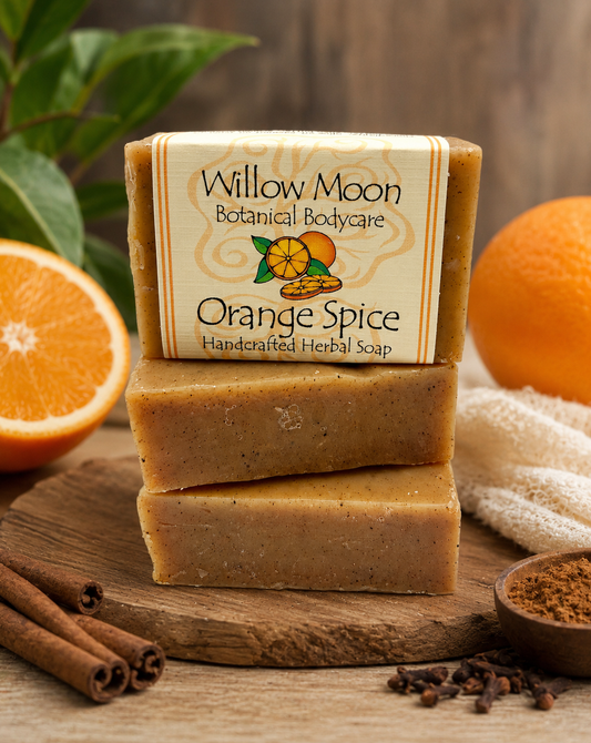 Handcrafted Olive Oil & Cocoa butter bar soap Orange Spice